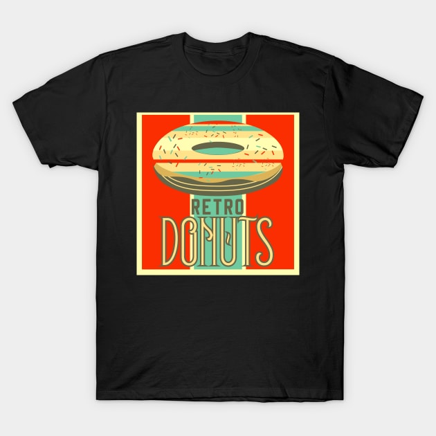 RETRO DONUTS VINTAGE FLAVOR T-Shirt by HCreatives